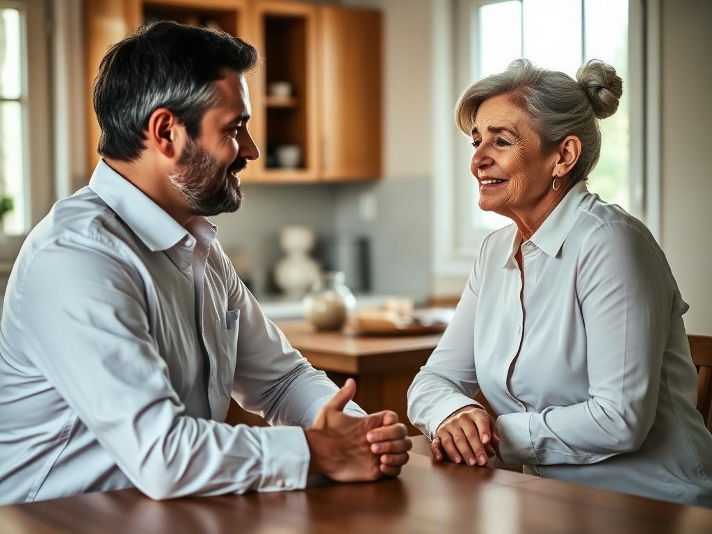 Compassionate home buying consultation with family